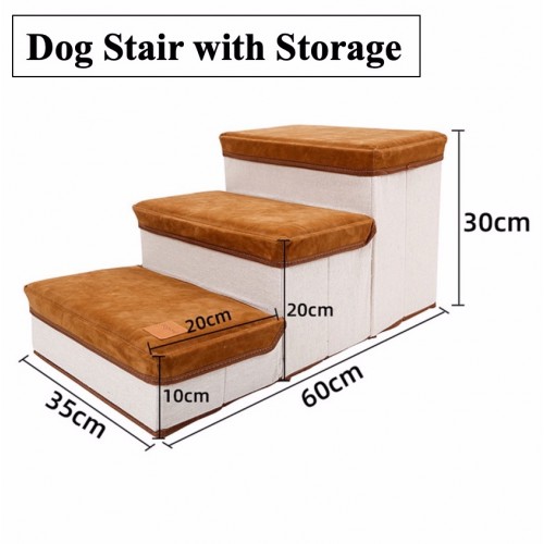 Dog stairs with clearance storage